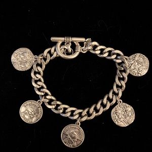 NWOT Lucky Brand silver charm bracelet